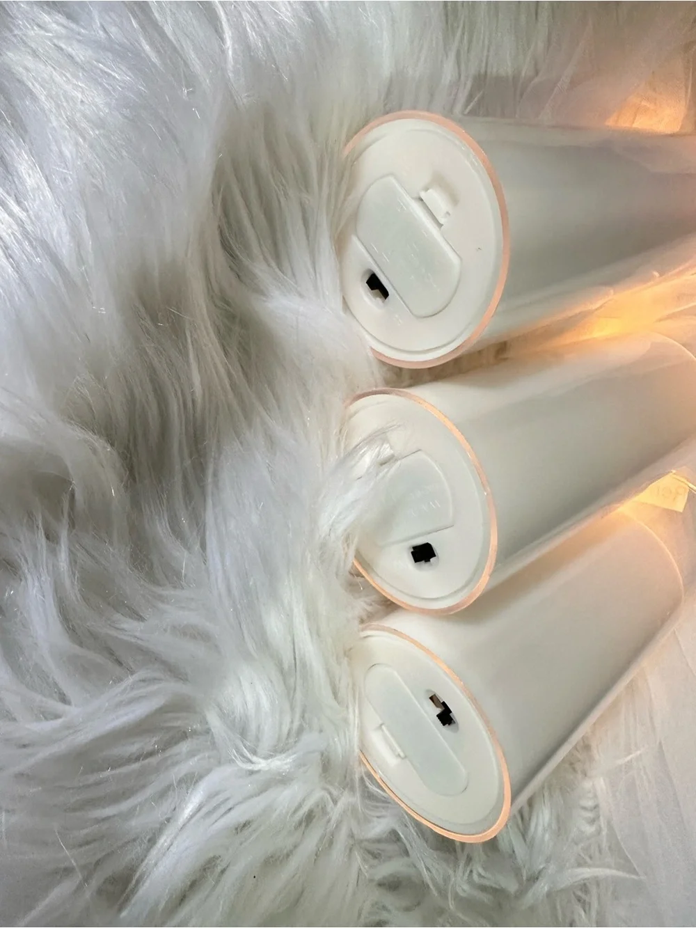 Set of 3 flameless LED candles designed to create the look of traditional candle